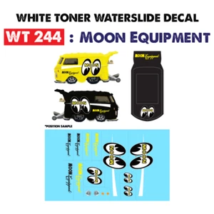 WT244 White Toner Waterslide Decals M EQUIPMENT For Custom 1:64 Hot Wheels - Picture 1 of 5