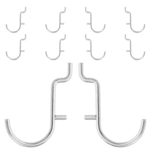 10 Pcs Hook Metal Peg Board Hooks Heavy Duty Pegboard Girl Hanging for Boards - Picture 1 of 12