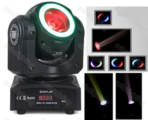 30W LED moving head Beam Light w/Halo Ring RGBW 4in1 LED Beam DJ Light Equipment - Picture 1 of 5