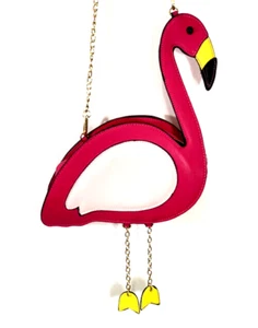 Cartera Bandolera 3D Rosa Flamenco Novedad Bolso Forma Cadena Piernas Nuevo sin Etiquetas - Imagen 1 de 7