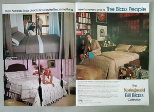 1974 Bill Blass Springmaid Bedding Original Color Print Ad - Picture 1 of 1