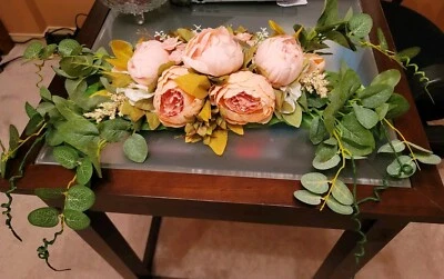 Свадебный декор.: 10 марлевых и эвкалиптовых дорожек для стола/54 дюйма x 20 ярдов тюль/цветы/MR&MRS - Изображение 1 из 4