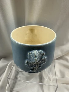 Vintage Redwing USA #1195 Flower Pot/Jardiniere; Blue 4.75" high 1940s - Picture 1 of 9