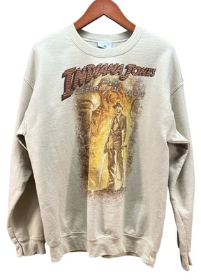 Pulôver moletom Disney Indiana Jones Temple of Doom bege tamanho G - Imagem 1 de 4