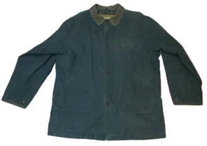 L.L. Bean Nylon Outer Shell Green Coat BLANKET LINED size Large-XL - Picture 1 of 8