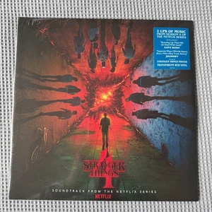 Stranger Things 4 Soundtrack 2LP Transparent Red Vinyl with Poster - Picture 1 of 3