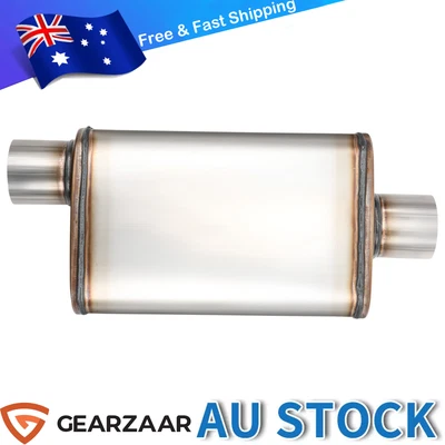 3" Inch 23" Muffler Stainless Steel Exhaust Sports Centre/ Offset 4" x 9" x 14" - image 1 of 4