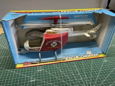 Vintage NYLINT Fire Department Rescue Chopper 1/18 Scale Helicopter # 5050 MIP - Image 1 of 4
