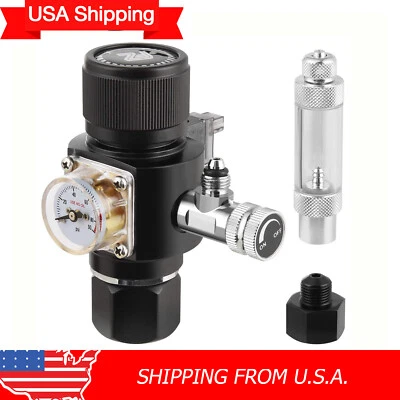 FZONE US Seller DC CO2 Mini Regulator Aquarium Display with Bubble Counter Check Valve