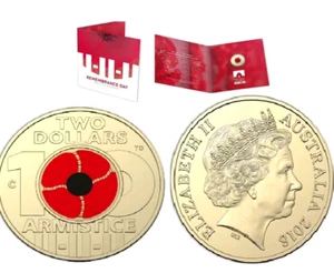 2018 $2 red poppy "C" Mintmark in RAM Card - Picture 1 of 1
