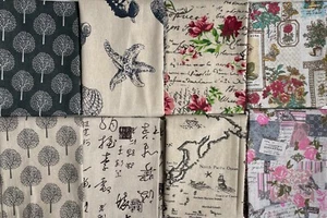 Cotton Linen Blend Collection Fabrics Natural Material Curtains 59" Wide Canvas - Picture 1 of 37