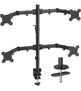 HUANUO Quad Monitor Stand, 4 Monitor Desk Mount for 13-27 inch Computer Screens - Picture 1 of 7