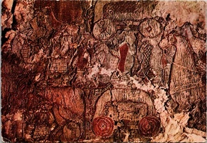 Postal textil de Oseberg Finding Noruega - Imagen 1 de 2