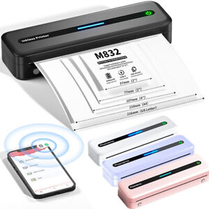 Phomemo M832 A4 Printer Wireless Bluetooth Thermal Inkless Maker for Travel Lot