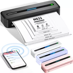 Phomemo M832 A4 Printer Wireless Bluetooth Thermal Inkless Maker for Travel Lot - Picture 1 of 15