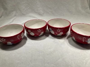 FOUR for the Price of Three! Sonoma Home "Peppermint Lane" 5.5” Desert Bowls - Picture 1 of 11