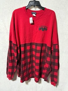 Disney Parks Epcot Mickey O Canada Buffalo Plaid Spirit Jersey XXL *NWT - Picture 1 of 9
