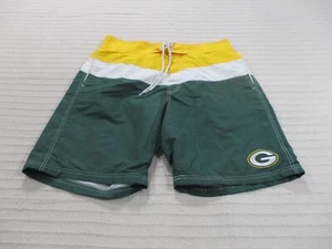 Green Bay Packers Swimsuit Mens Large Green Yellow Board Lined Shorts Polyester - Imagen 1 de 10