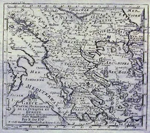 Antike Landkarte, De Fer. N, Grece ou partie meridionale de la Turquie en Europe - Bild 1 von 1