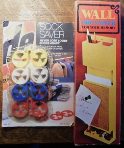 LOT OF TWO VINTAGE, HANDY, TOOLS-WALL ORGANIZER+ SOCK SAVER - Picture 1 of 2