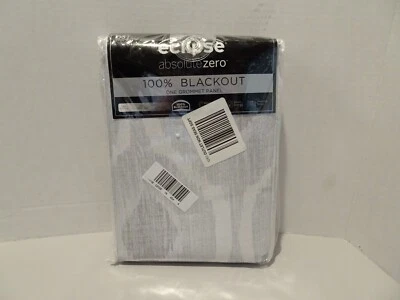 Eclipse Absolute Zero 1pc Blackout Window Curtain Panel Andes GEO Grommet Gray - Image 1 of 3