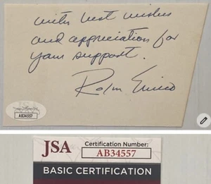 Frito Lay Pepsi CEO Roger Enrico Signed Autograph 3x5 Cut - JSA - FREE S&H! - Picture 1 of 4