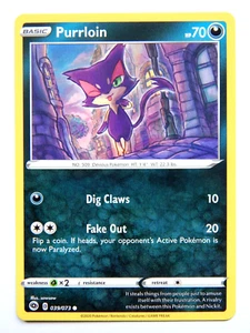 Purrloin 039/073 (NM, Pokemon Card, Champion's Path, 2020, Darkness, Common) - Picture 1 of 2