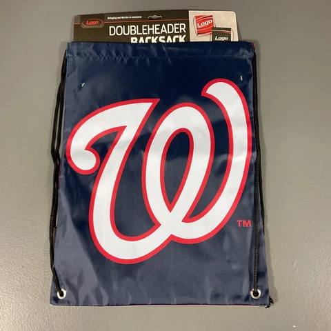 Washington Nationals MLB Baseball Doubleheader Drawstring Backsack Bag Team Logo Cover