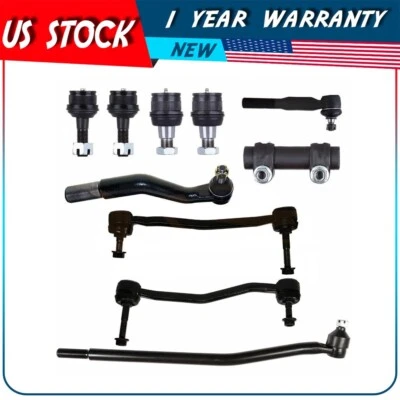 10pcs Ball Joint Tie Rod Sway Bar Kit For 2000-2004 Ford F-350 Super Duty 4WD - Image 1 of 4