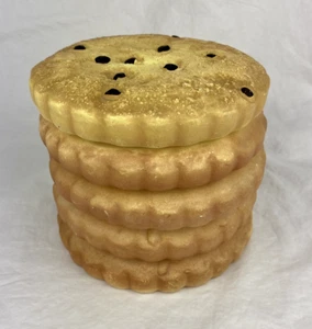 Vintage GHC Japan Cookie Jar Stack Of Chocolate Chip Cookies Ceramic 5.5" Tall - Picture 1 of 14