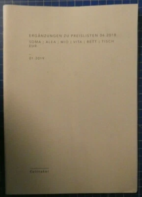 Kettnaker Ergänzungen zu Preislisten 06.2018 01.2019 Soma Alea Mio Vita  B25170 - Bild 1 von 4
