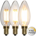 STAR LED Filament Leuchtmittel E14 Kerze Klar 2100K warmweiß 4W 3-stufig dimmbar