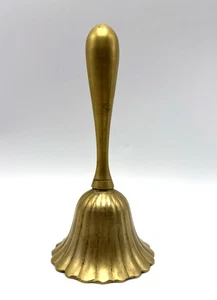Vintage Messing Hand Tafelservice Glocke gewellte Kanten 7" - Bild 1 von 9