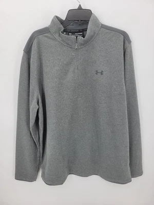 Suéter Under Armour Para Hombres XXL 2XL Gris 1/4 Cremallera Golf Exterior Manga Larga Pullover Foto 1 de 4