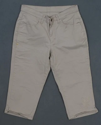 UI13470 **RIDERS** CAPRI, PANTALONES CORTOS VAQUEROS PARA MUJER talla 10P BEIGE Foto 1 de 4