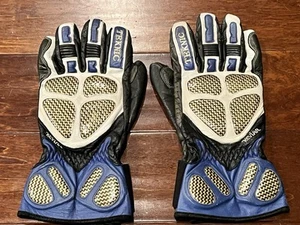 Teknic Blue Mens XL Padded Leather Made With Kevlar Protective Motorcycle Gloves - Imagen 1 de 8