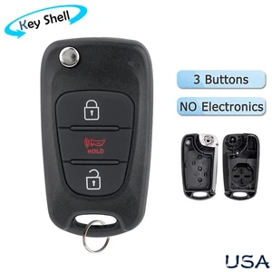 For 2012 2013 Kia Sportage Soul Flip Remote Key Fob Uncut Shell Case 3 Button - Picture 1 of 7