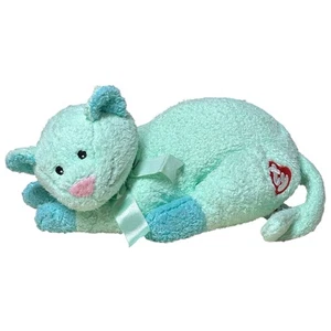 Baby Ty Kittybaby Cat Plush Pillow Pals 2000 Mint Green Turquoise 12in VTG Stuff - Picture 1 of 13