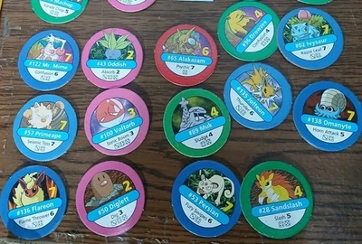 Vintage Pokemon Master Trainer Board Game -  Chips Pogs Tokens Card B2 - Image 1 of 4