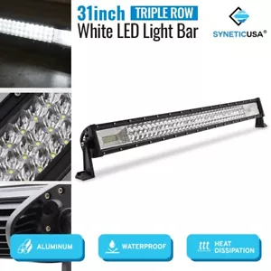 Syneticusa 31" WHITE LED OFFROAD TRIPLE ROLL LED Light Bar - Picture 1 of 10