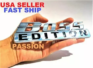 The BOSS EDITION Chrome Fit All Cars Hood logo Decal CUSTOM EMBLEMS New Ornament - Picture 1 of 7