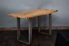 Massivholztisch Tisch Eiche Holztisch Baumtisch Baumkante 140х77-66x73 cm