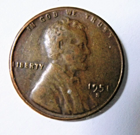 1951 S Lincoln Cent Error #9 Cover