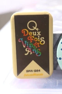 Vintage Macaron PinBack Québec deux fois vingt ans 1984 buttom Hydro-Québec - Picture 1 of 1