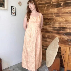 Vintage 1960s Floral Evening Dress - Picture 1 of 6