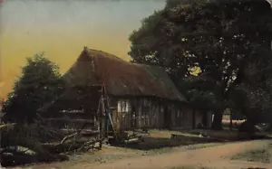 Postal casa de campo habitación con techo de paja 1909 DB - Imagen 1 de 2
