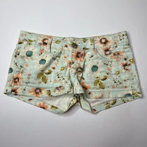 Vanilla Star Women’s Size 7 Floral Shorts Distressed Flowers Denim Jean Bottoms - Picture 1 of 8