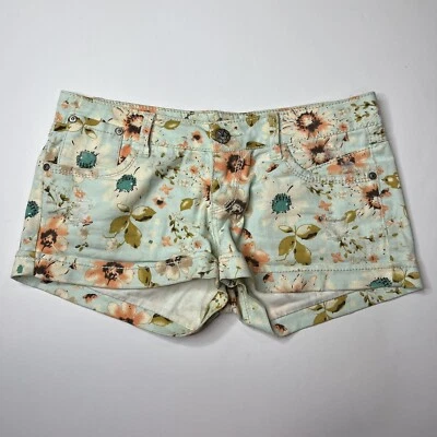 Vanilla Star Women’s Size 7 Floral Shorts Distressed Flowers Denim Jean Bottoms - Image 1 of 4
