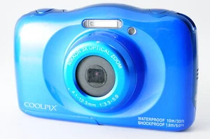 [Exc+5]  Nikon Coolpix W100 13.2 MP Waterproof Digital Camera Blue From JAPAN - Picture 1 of 13