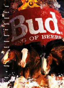 BUDWEISER BIER ANZEIGE #9 SELTEN 1992 VERGRIFFEN FÜR SAMMLER ~ VINTAGE - Bild 1 von 2